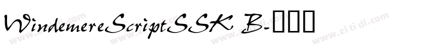WindemereScriptSSK B字体转换